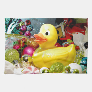 Ducky Christmas I Tea Towel