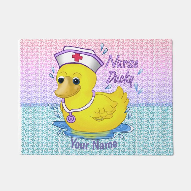 Ducky cute nurse  doormat (Front)
