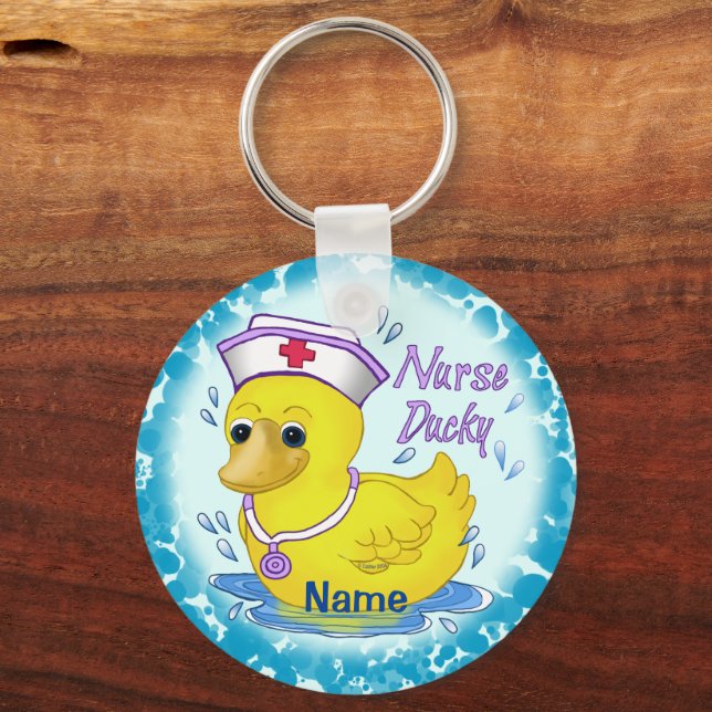 Ducky cute nurse  key ring (Front)