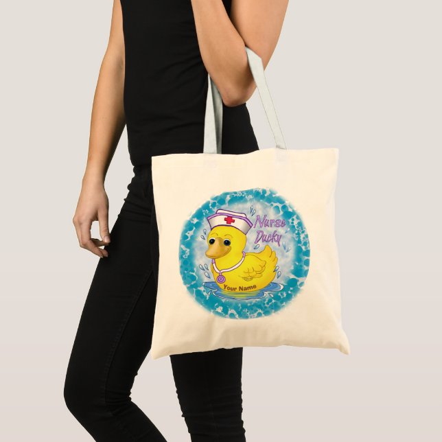 Ducky cute nurse  tote bag (Front (Product))