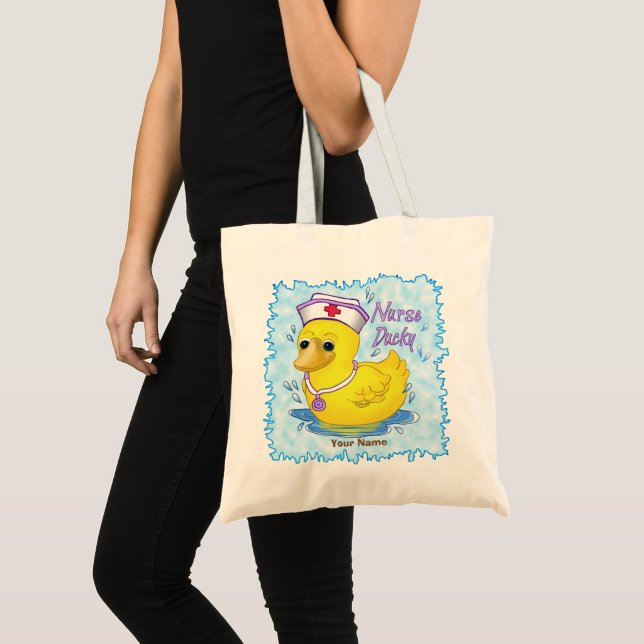 Ducky cute nurse  tote bag (Front (Product))