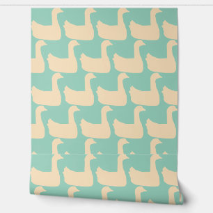 Ducky Duck Decorator Lt Teal Wallpaper