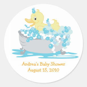 Ducky Duck in Tub Favour Stickers
