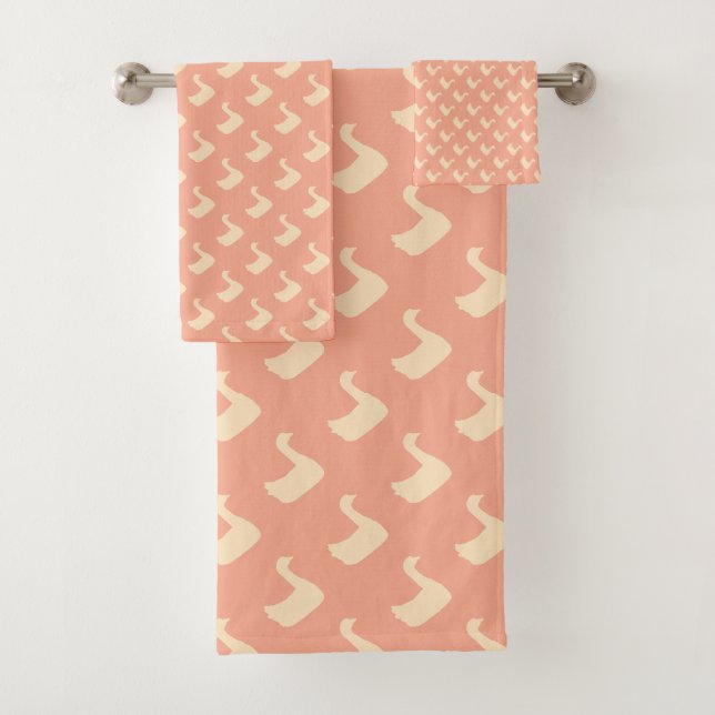 Ducky Duck  Kids Peach Bath Towel Set (Insitu)