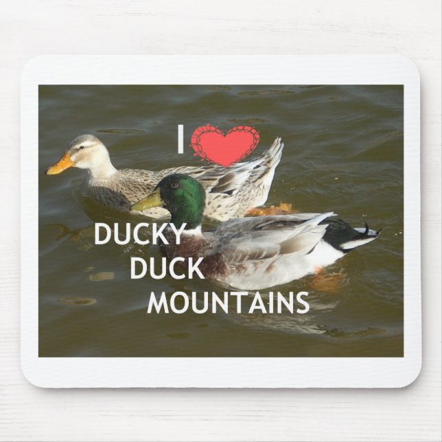 Ducky duck mountains. mouse mat (Front)