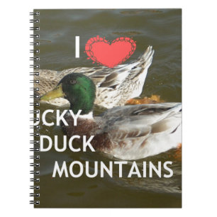 Ducky duck mountains. notebook