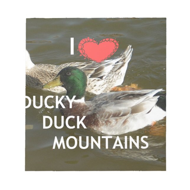 Ducky duck mountains. notepad (Front)