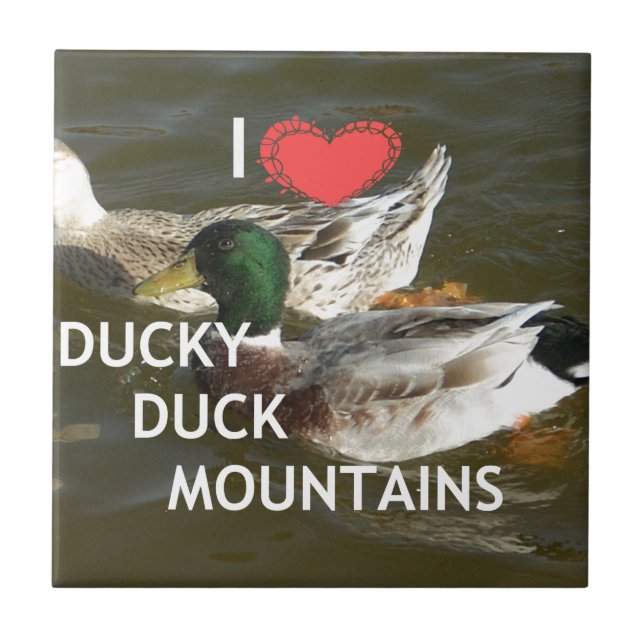 Ducky duck mountains. tile (Front)