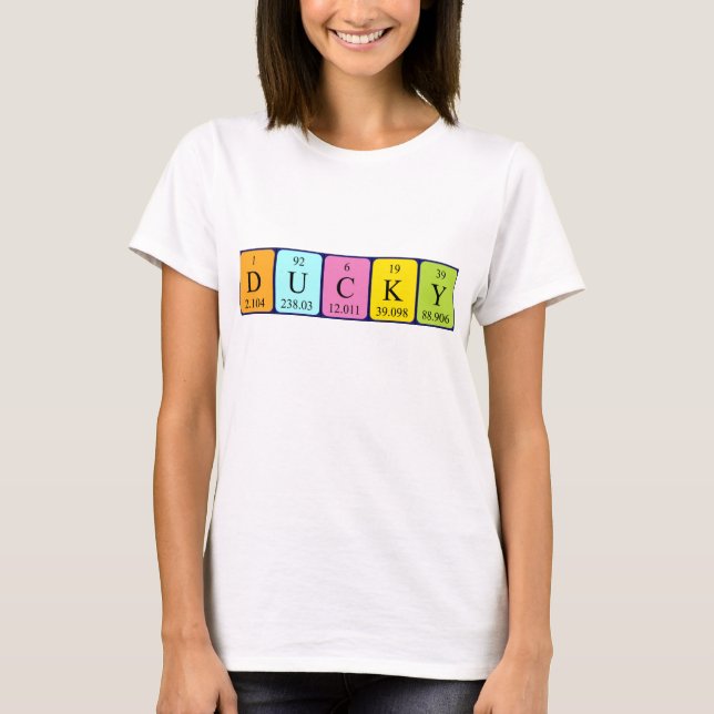 Ducky periodic table name shirt (Front)