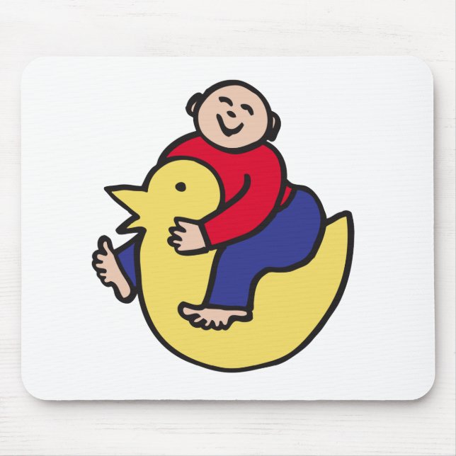 Ducky Rider Mouse Mat (Front)