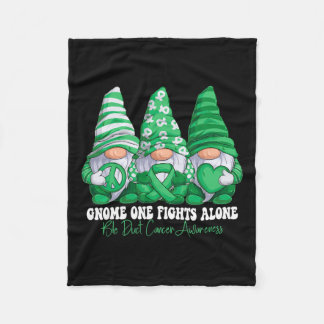 Duct Cancer Awareness Month Green Ribbon Gnomies  Fleece Blanket