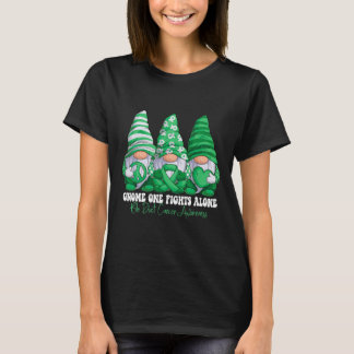 Duct Cancer Awareness Month Green Ribbon Gnomies  T-Shirt