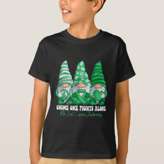 Duct Cancer Awareness Month Green Ribbon Gnomies  T-Shirt