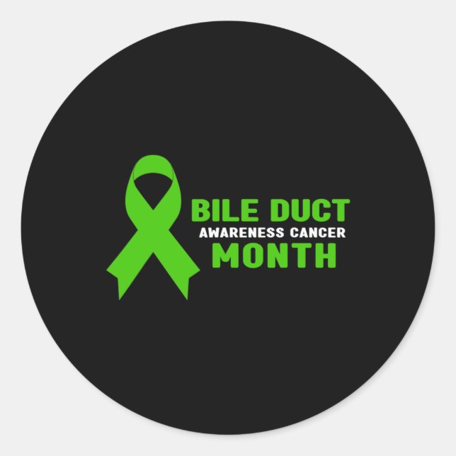 Duct Cancer - Bile Duct Cancer Awareness Month  Classic Round Sticker (Front)