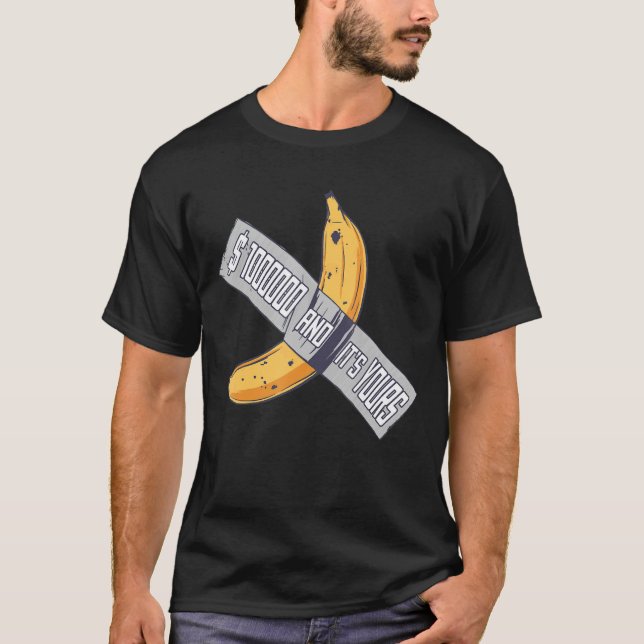 Duct Tape Banana Tape Art Pop Culture T-Shirt (Front)