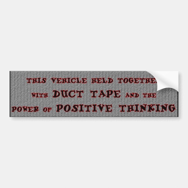 Duct Tape Bumper Sticker (Front)