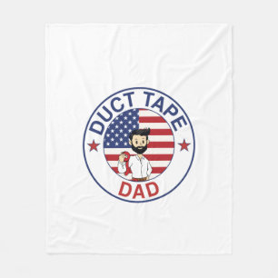 Duct Tape Dad - Fleece Blanket