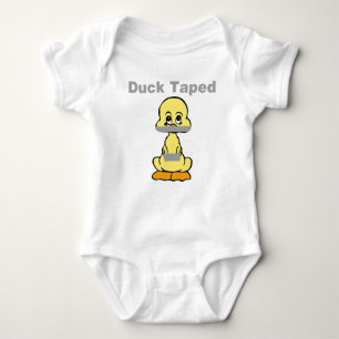 Duct Tape Humour Yellow Duck Taped Baby Bodysuit