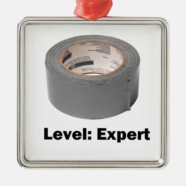 Duct Tape Level Expert Metal Tree Decoration (Front)