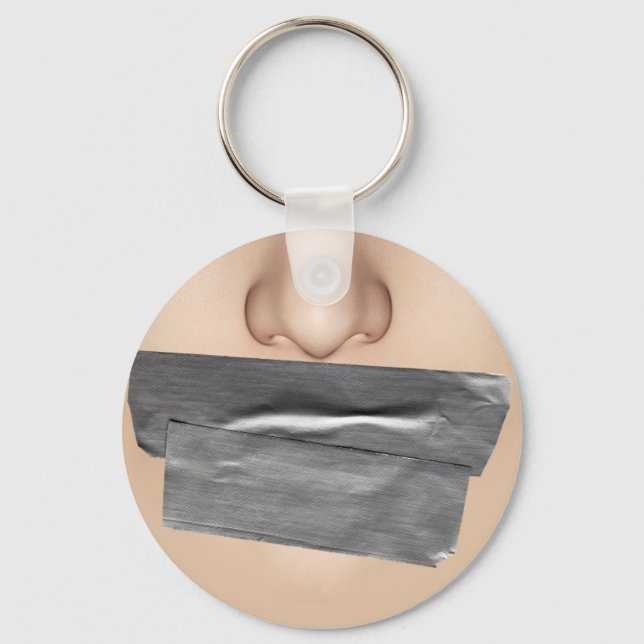 Duct Tape Mouth Key Ring (Front)