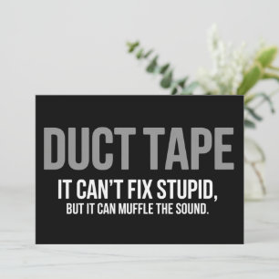 Duct Tape Muffle The Sound Adult Humor Sarcastic  Invitation