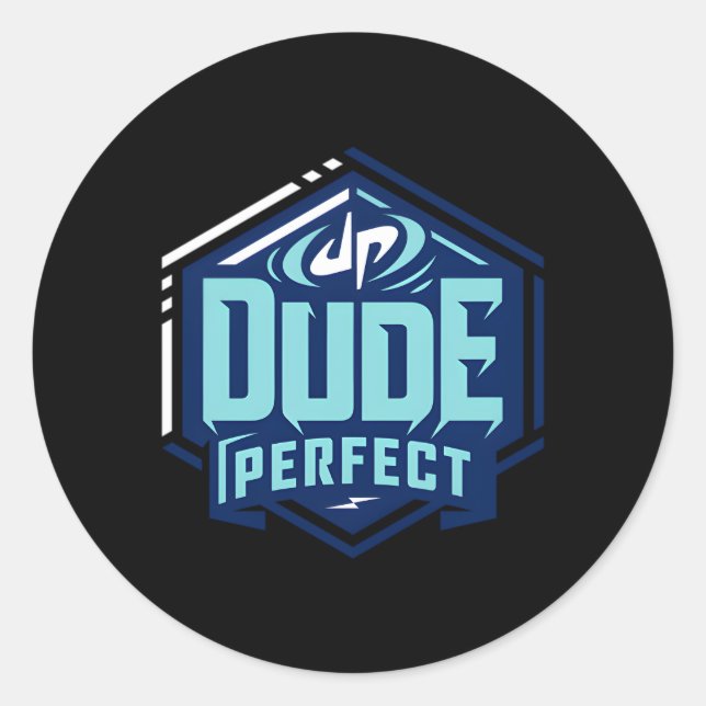 Dude Perfect Hexagon Insignia Classic Round Sticker (Front)