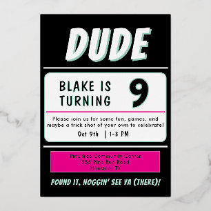 Dude Perfect Inspired Birthday Invitation