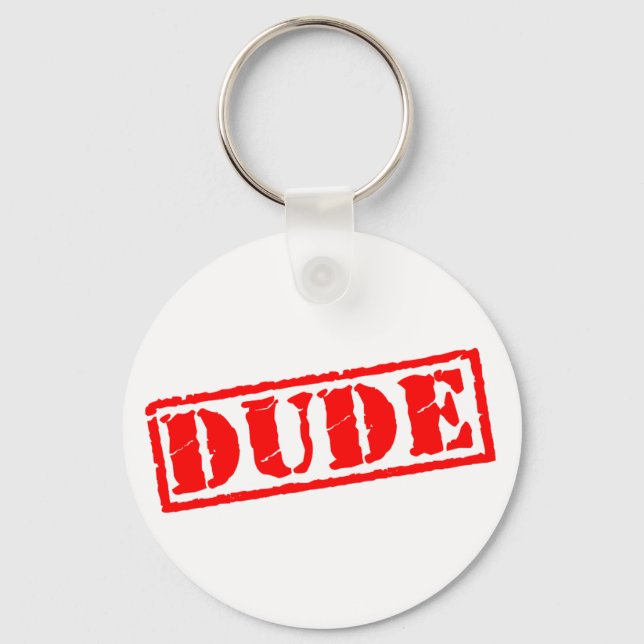 Dude Stamp Key Ring (Front)