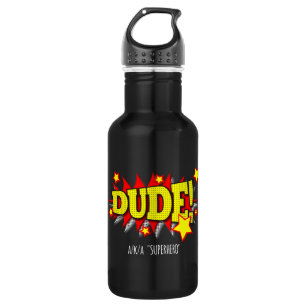 Dude Superhero Comic Burst Cartoon 532 Ml Water Bottle
