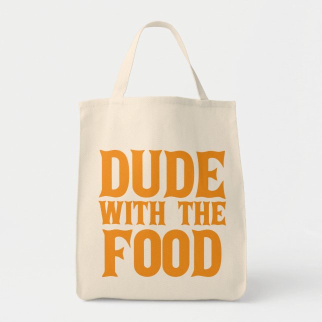 Dude With The Food Orange Tote Bag (Front)