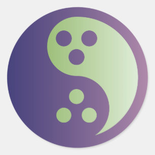 Dudeism Yin Yang Sticker (large circle)