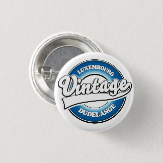 Dudelange luxembourg vintage style logo 3 cm round badge