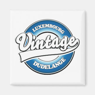 Dudelange luxembourg vintage style logo magnet