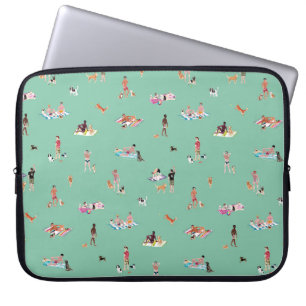DUDES and DOGS BEACH Mint Laptop Sleeve