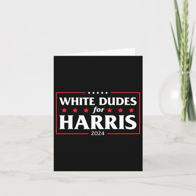 Dudes For Harris-kamala 2024  Card (Front)
