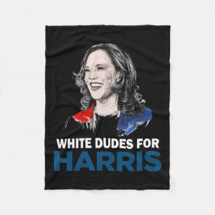 Dudes For Harris Women Support President Kamala Ha Fleece Blanket
