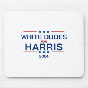 Dudes For Kamala Harris 2024 Retro Button Election Mouse Mat