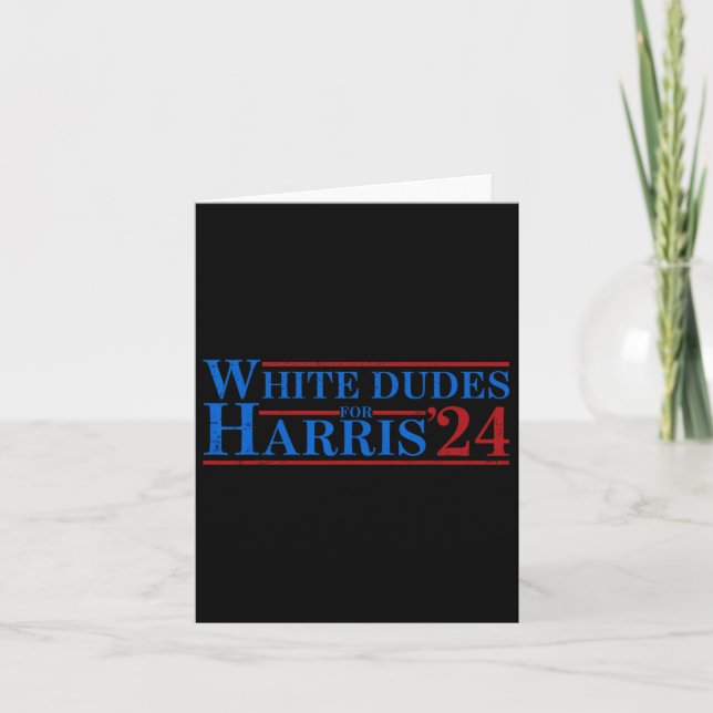 Dudes For Kamala Harris 7  Card (Front)