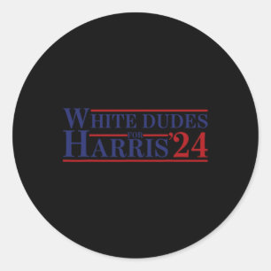 Dudes For Kamala Harris 8 Classic Round Sticker