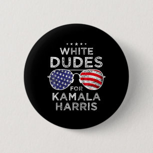 Dudes For Kamala Harris Sungles Retro 6 Cm Round Badge