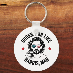 Dudes For Like Harris Man White Dudes For Harris Key Ring
