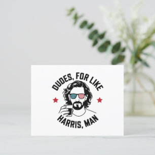 Dudes For Like Harris Man White Dudes For Harris  Postcard