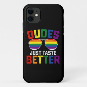 Dudes Just Taste Better Funny Gay LGBT Pride iPhone 11 Case