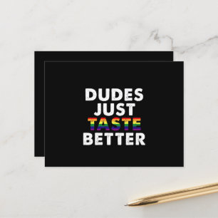 Dudes Just Taste Better Gay Pride Gift Idea Postcard