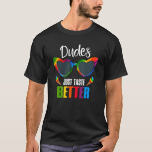 Dudes Just Taste Better Gay Pride Month LGBT Rain T-Shirt