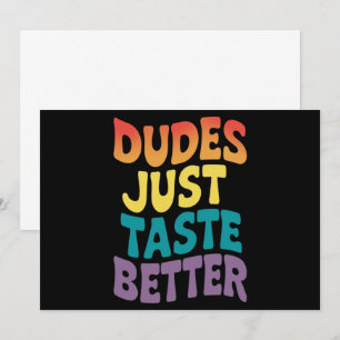 Dudes Just Taste Better Gay Pride Vintage Invitation