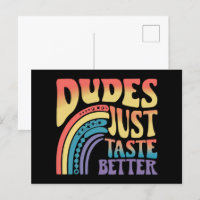 Dudes Just Taste Better Rainbow Gay Pride Vintage