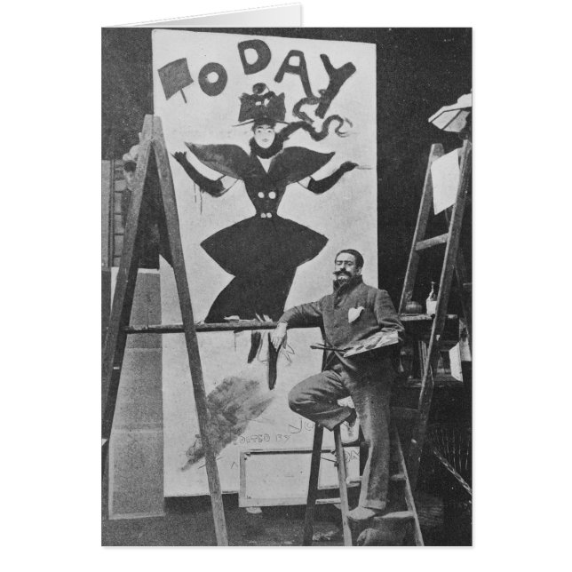 Dudley Hardy painting a poster (Front)