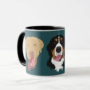 Dudley Labrador And Bernese Mountain Dog Mug