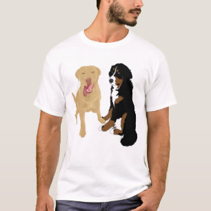 Dudley Labrador and Bernese Mountain Dog   T-Shirt